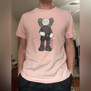 Uniqlo x Kaws Pink Graphic Short Sleeve Tee